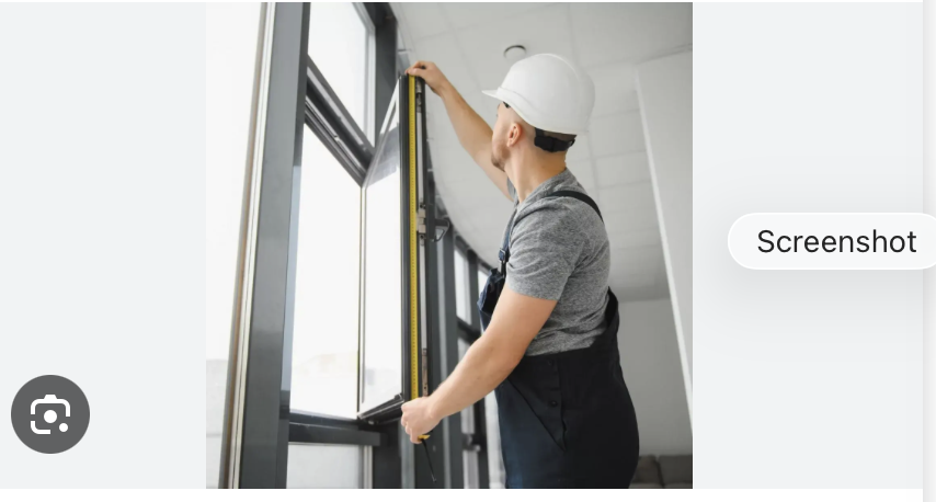 Contractor measuring replacement window
